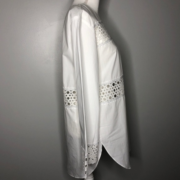 Sandro Cotton Eyelet Chairman Blouse in Ecru - New with Tag - Picture 3 of 12